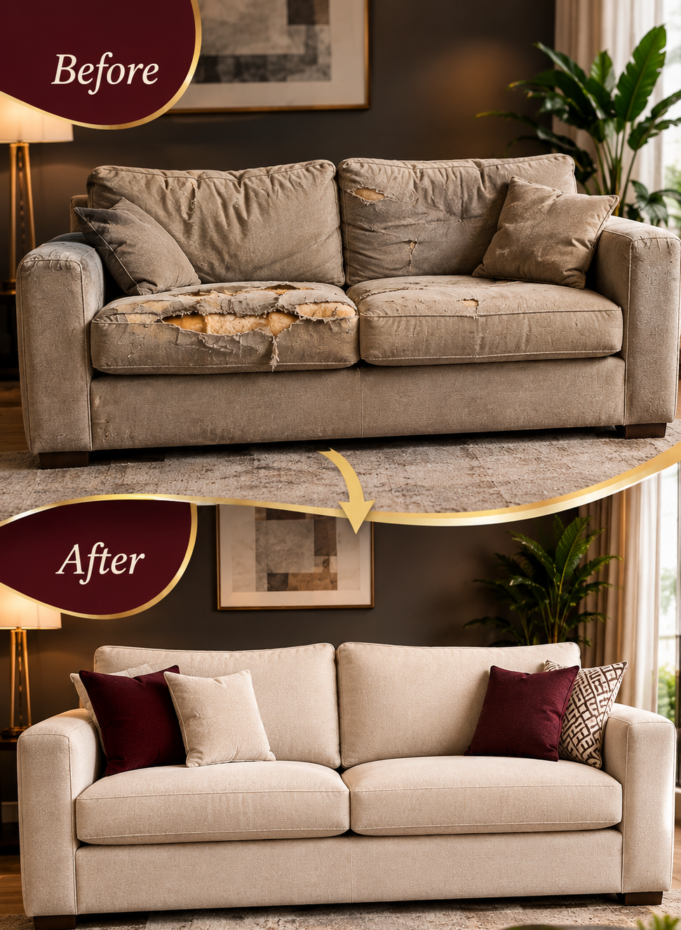 Professional sofa repair and furniture restoration work in Greater Noida